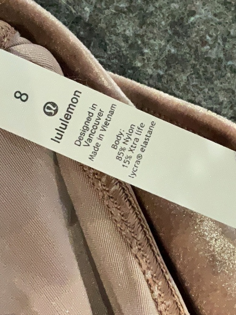 lululemon Crushed Velvet Leggings in Dusty Rose - Picture 6 of 7